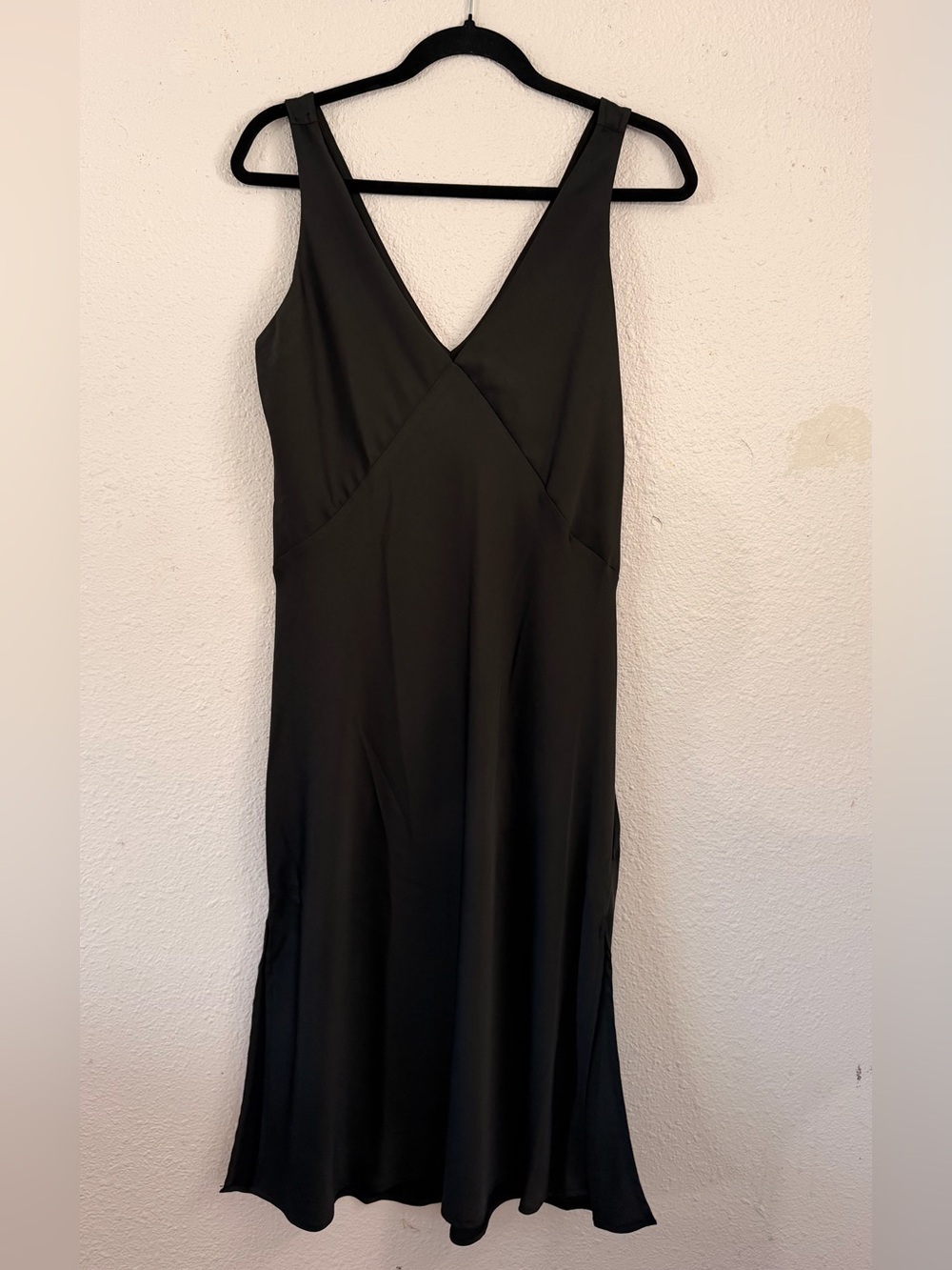 Black V-Neck Slip Dress